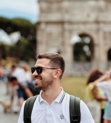 A traveller exploring Rome